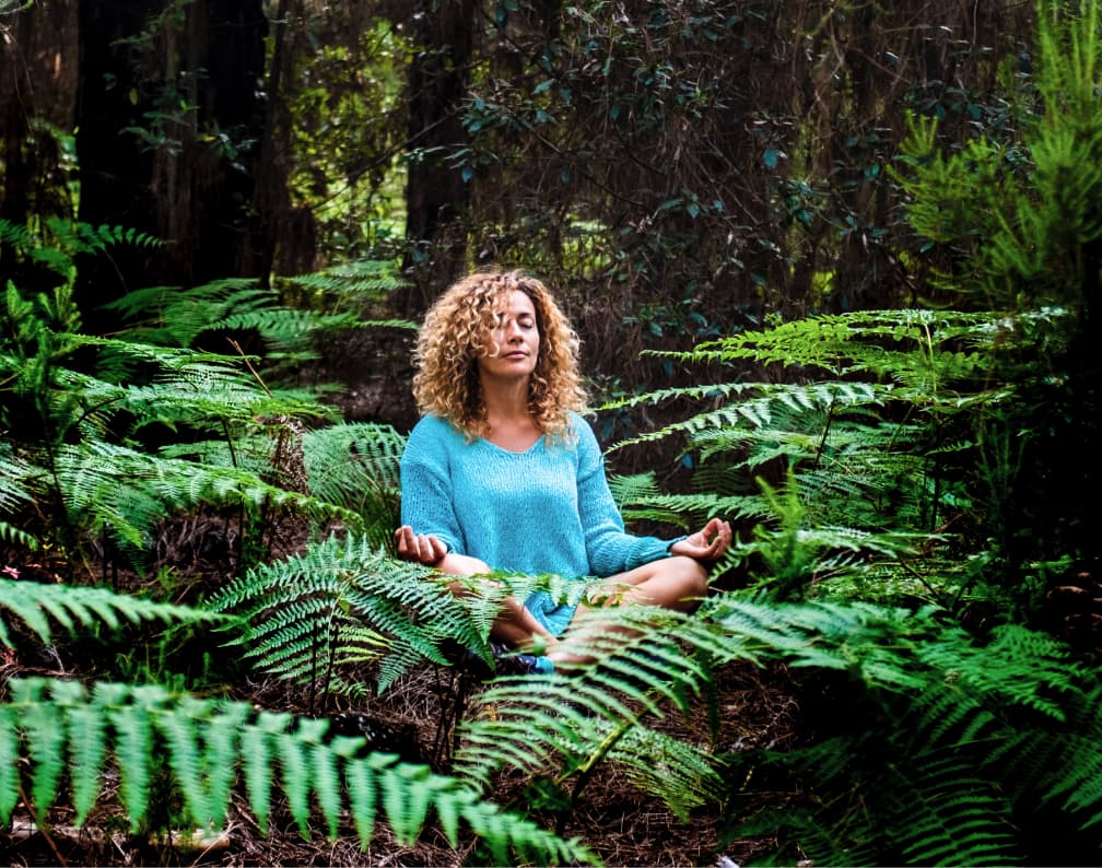 woman meditating