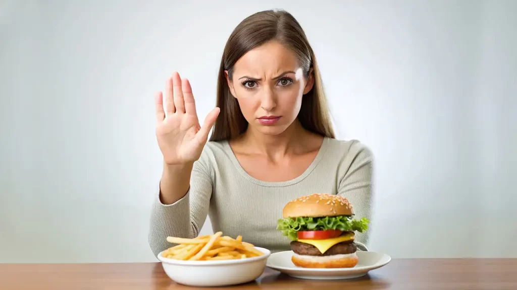 woman watching her diet
